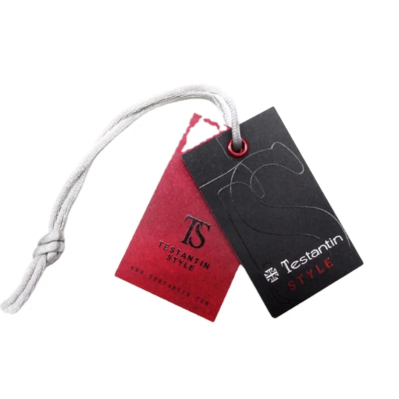 Customized Logo Paper Hang Tag With String Color Printed Square Hang Tag For Clothes From Chinese Supplier