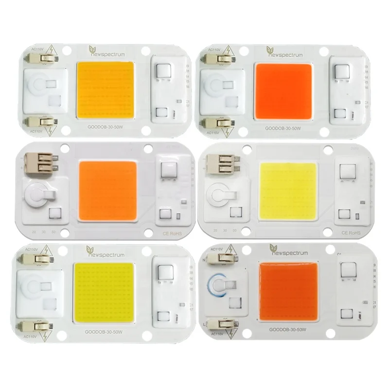 Newspectrum 4075 LED Encapsulation Series Solderless Connector AC110V 220V 50w LED Chip Outdoor light COB LED Chip 50W