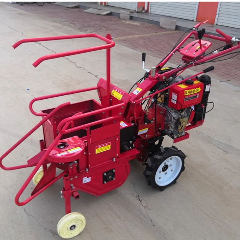 High Output Low Fuel Consumption Diesel Powered Mini Corn Combine Harvester Machine to Crop New Holland Wheat and Rice 1 Row