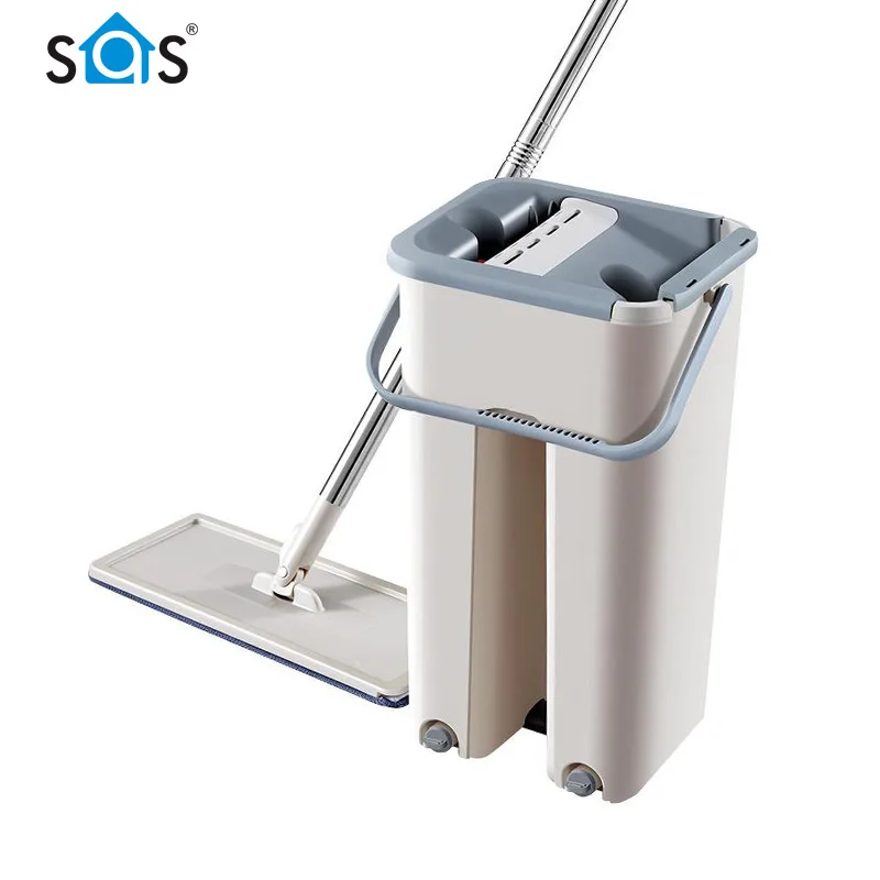 Новинка 2021, самомоющаяся плоская Швабра из микрофибры с отжимом от царапин и влажной и сухой 360, ведро для мытья пола, Волшебная Швабра