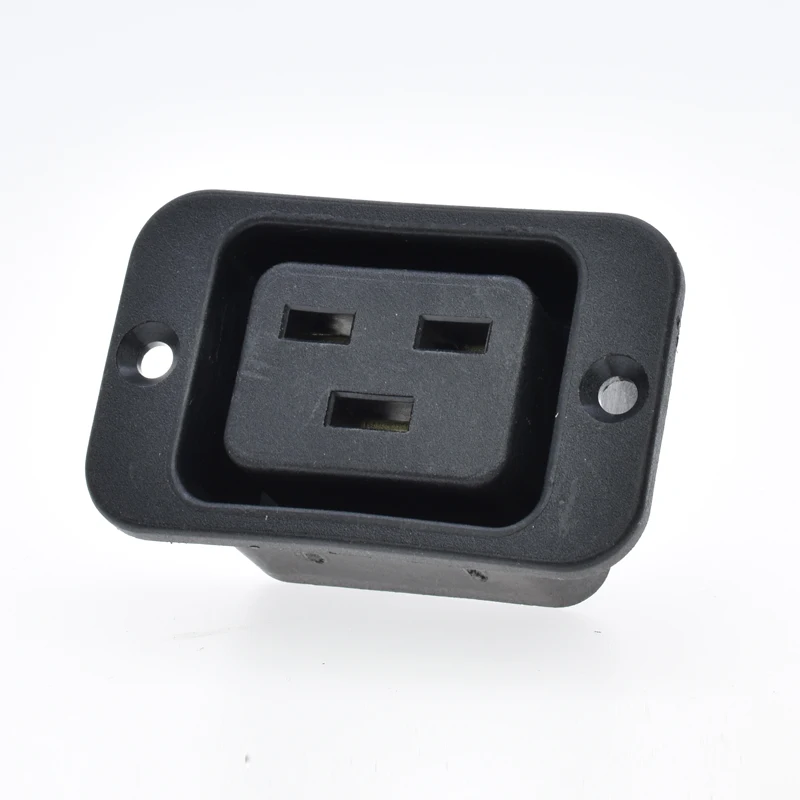 High quality IEC60320 C19 power socket with screw hole with certificate 16A250V female C19 power outlet for PDU UPS