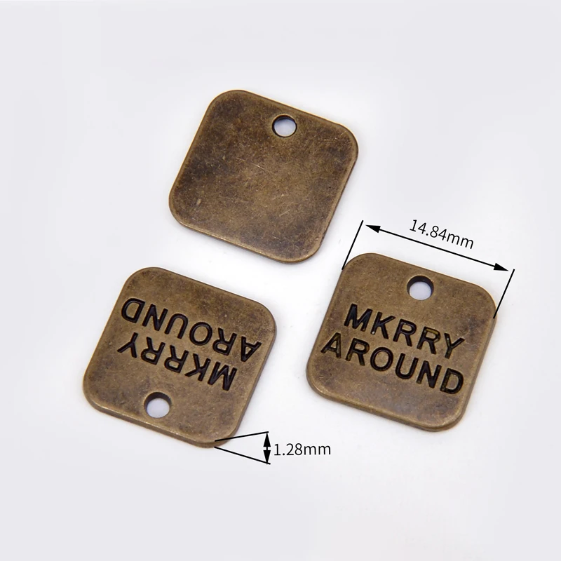 Wholesale Engraved Brand logo Metal Tag Custom Metal logo Labels for Clothing