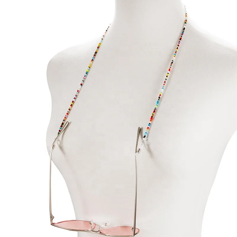 Fashion Seed Beaded Masking Chain Eyewear  Neck Straps Reading Glasses Chain Sunglasses Cord