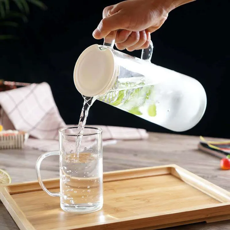 1600ml 2000ml High Capacity Glass Tea Pot Heat Resistant High Borosilicate