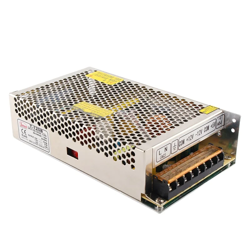 Смун T-120B 5V 12A/12V 5A/12V 1A тройной выход 120W импульсный источник питания SMPS