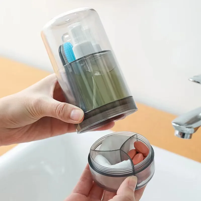 eco friendly urine cosmetic Travel toothbrush storage container box shampoo and conditioner travel container for travel man
