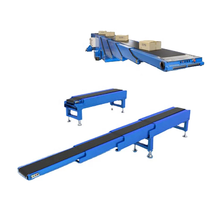 Телескопический конвейер YUPACK с наклонной ленточной конвейерной лентой