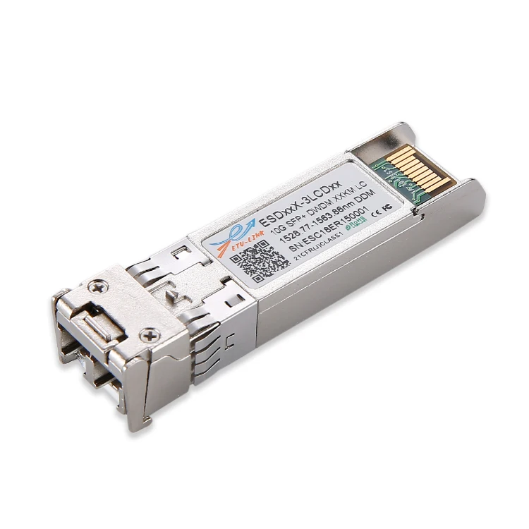 ETU Link 10G SFP  DWDM 1528.77~1563.86nm 80KM DDM LC Fiber Optical Transceiver SFP Modules
