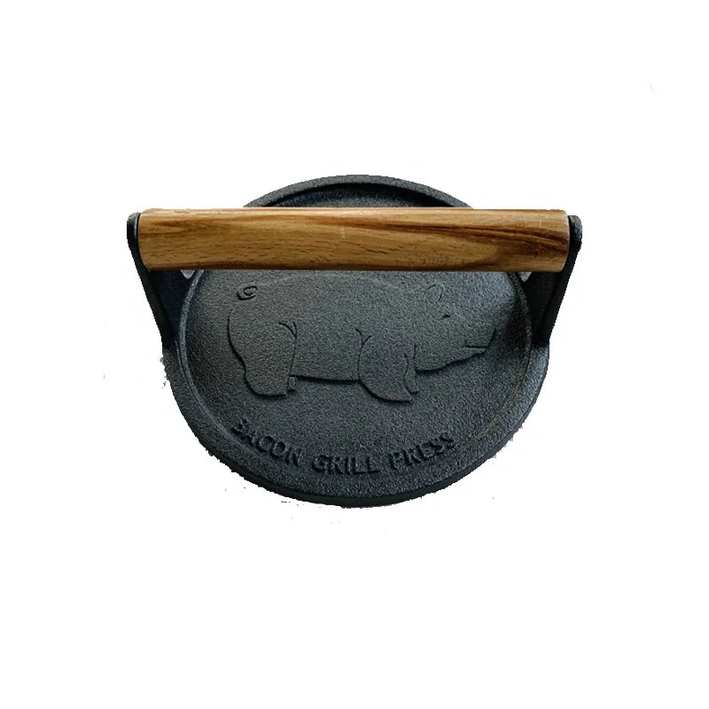 Пользовательский чугунный пресс для мяса бургеров и стейков бекона