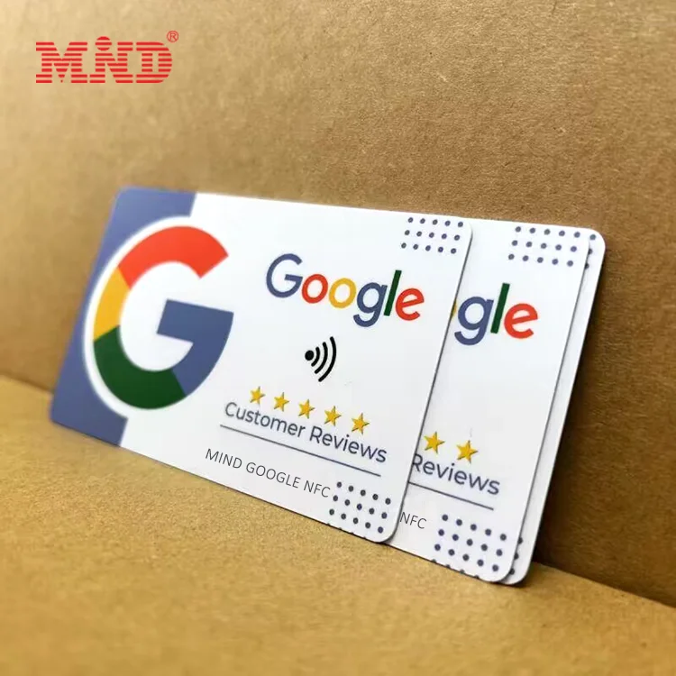 Пользовательский обзор Google NFC Card Social Media Card Reviewing на Google Business Cards RFID