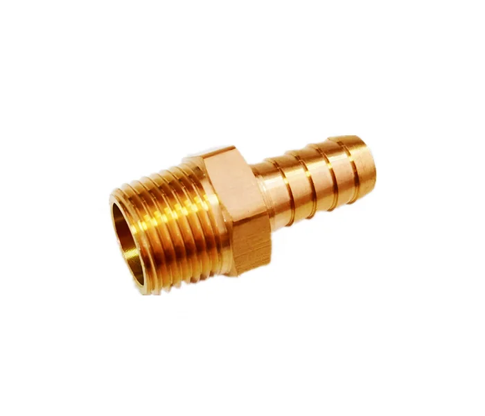 Lead free brass Male 1/4 Inch NPT X 1/2 pipe hose  Fuel Tube Fitting