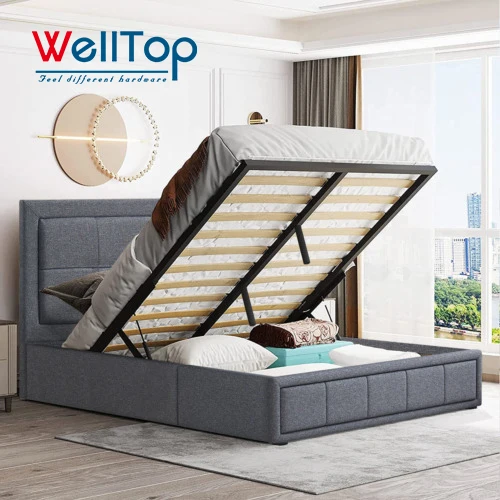 VT-14.010 Customized Cheap Price Furniture Accessories Folding Bed Mechanism Queen King Size Metal Bed Frame with Wooden Slats