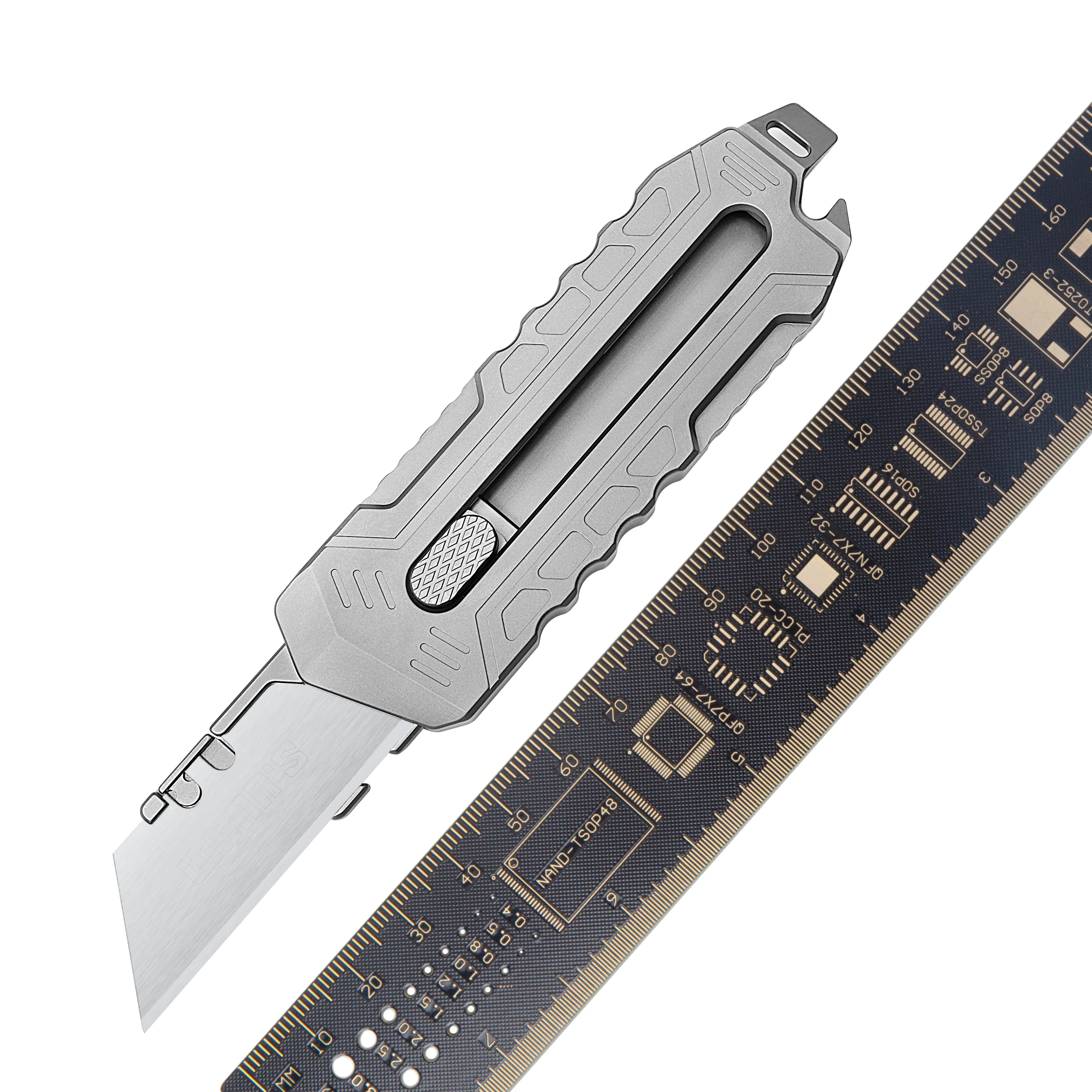 Titanium alloy knife, outdoor tool, portable cutting knife, decoration knife, leather cutting tool, EDC small tool, holiday gift