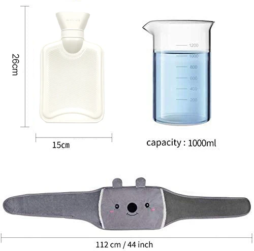 Hot-selling BS hot water bottle with koala waist belt cover and fleece cover for shoulder, waist pain relief