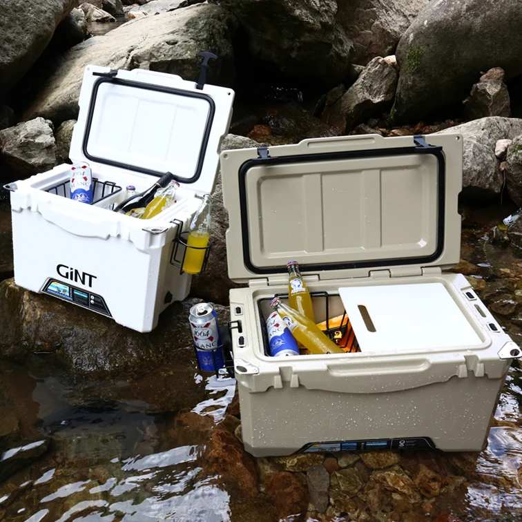 
25 Quart Ice Chest Rotomolded Heavy Duty Portable Beach Cooler Box with Durable Handles Ice Box Cooler 