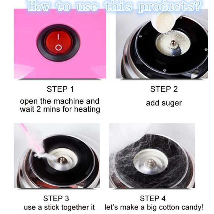 Home Use Food Easily Automatic Electric Cotton Candy Making Machine