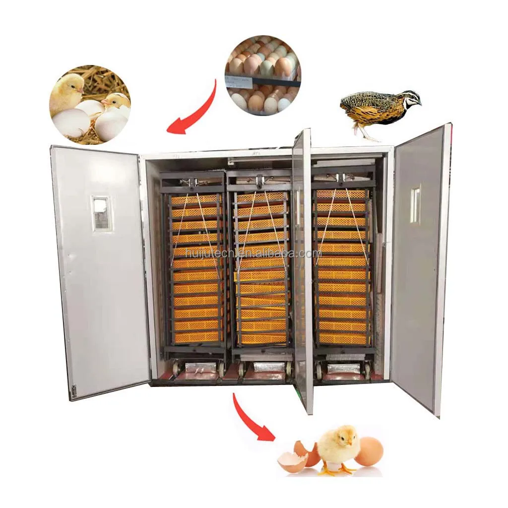 Fully Automatic Setting 16896 Chicken Eggs Hatcher Commercial Bird Egg Incubator Hatching Combined Machine HJ-IH16896