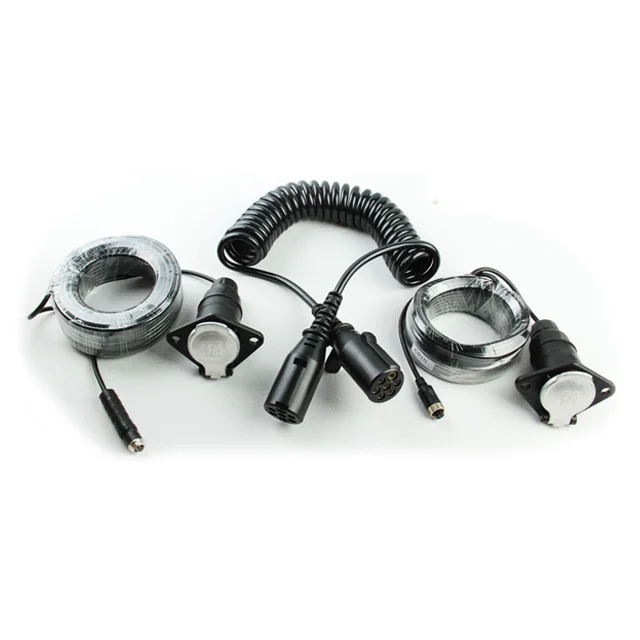 Trailer Towering Coiled Spring Cable for 1 Channel camera