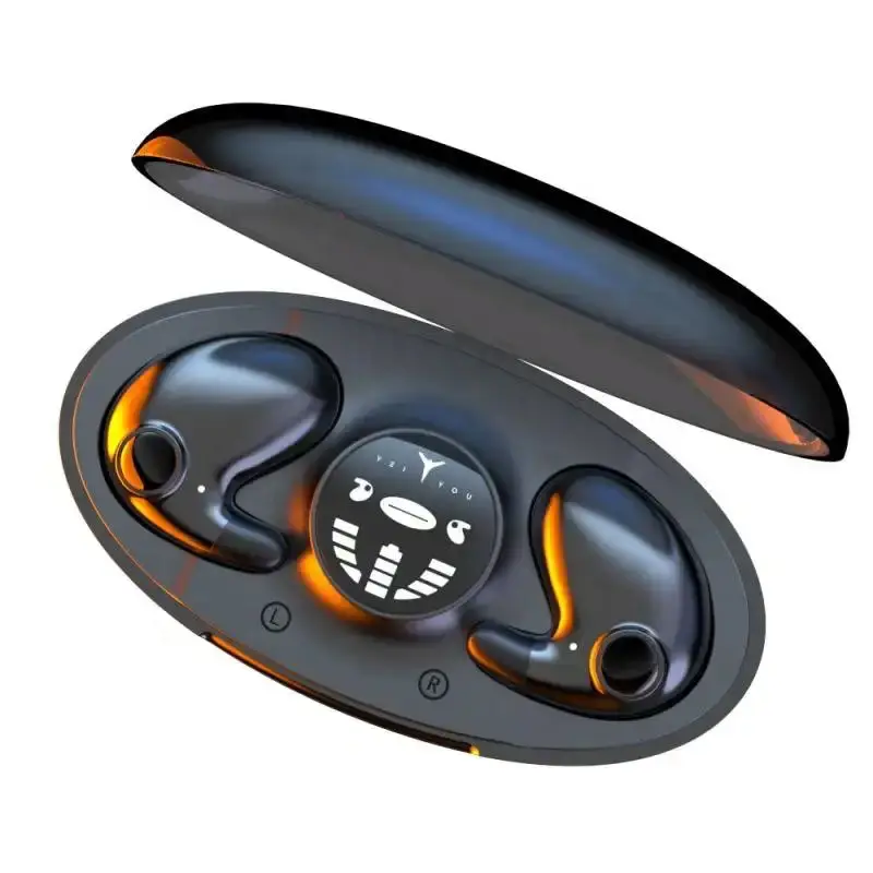 No Need to Insert Ear Sleep Bluetooth Earphones Wireless Bone Conduction  Enjoy Long Battery Life Dual Stereo Sound