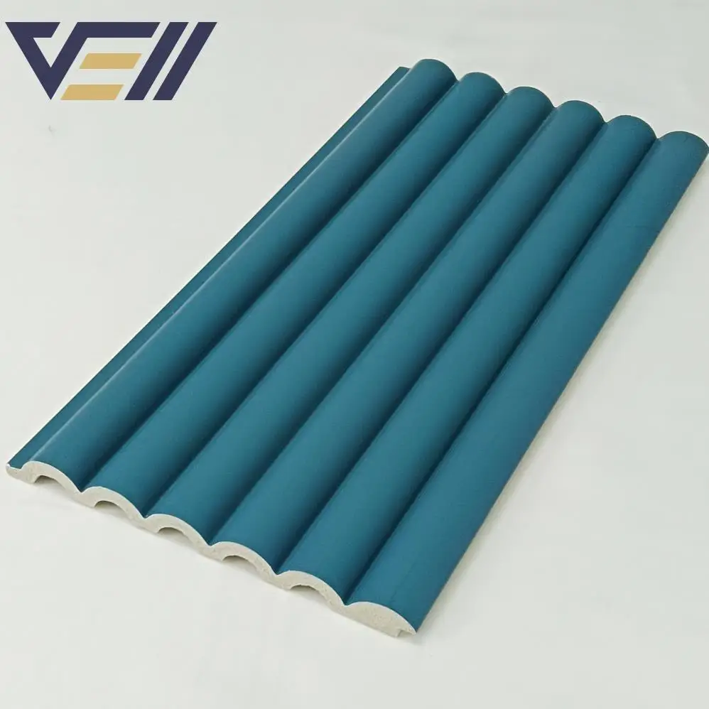 Factory Indoor Other Pvc Wpc Sound Proof Wave Fluted Design Acoustic Marble Led Ps Wall Panels