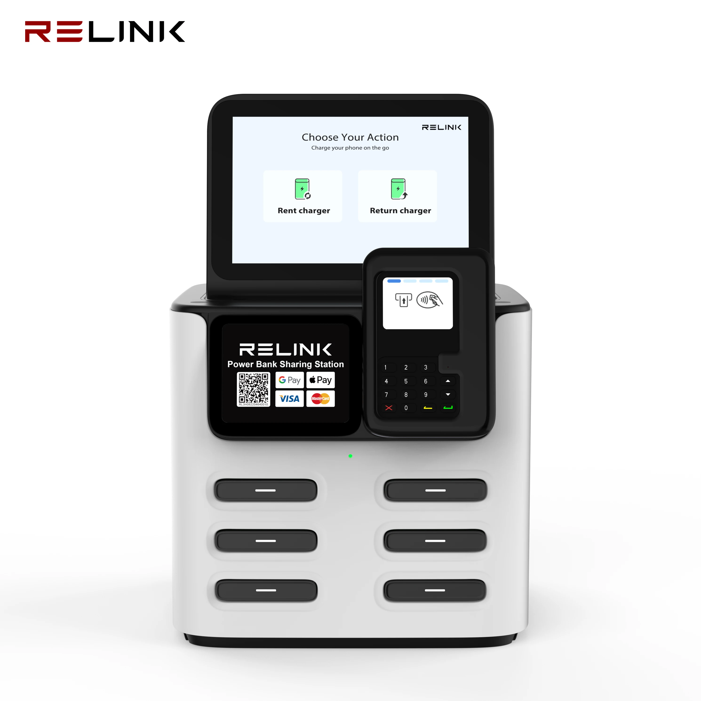 Mobile Phone Charging Kiosk Cabinet 6Slots Indoor Shared Power Bank Rental Station For Hotel Restaurant Hospital