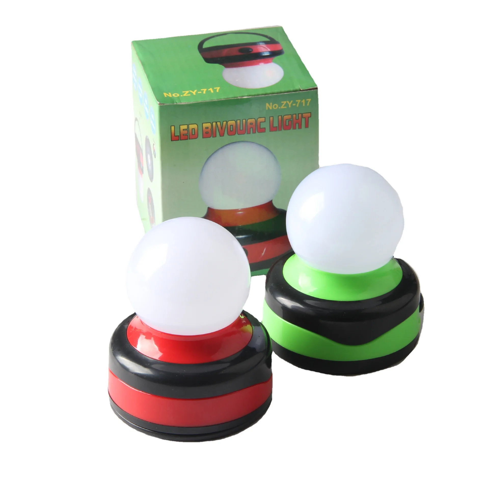 Portable red green led night light camping lamps working round lamp garden outdoor lighting with strong magnetism