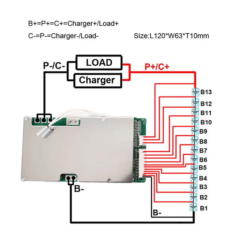 LWS 4S-20S BMS li-ion battery protect board 48V 8S 13S 14S 15S 16S 19S 20S 40A 50A for Electric Vehicle