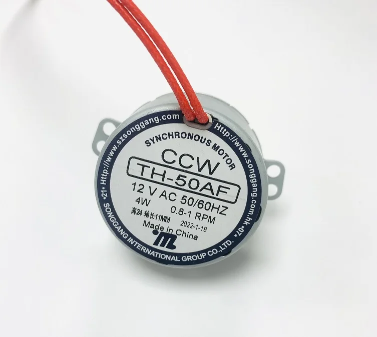 49TYD 49TYJ 49TYZ Ac synchronous motors 12V 0.8-1RPM CCW high 24mm class F shaft long 15mm wire long 150mm