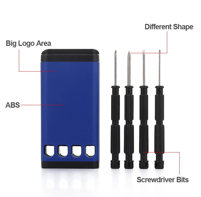 Hot Selling New Design Mini Portable Tool Kit with 4 pcs Precision Screwdriver Set