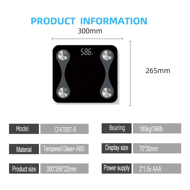 Wholesale Sensitive Balance Smart Bmi Body Composition Scale Digital Weighing Scales
