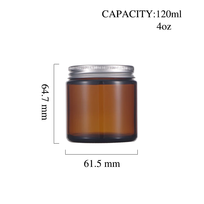 Candle making Amber glass candle jar 100ml