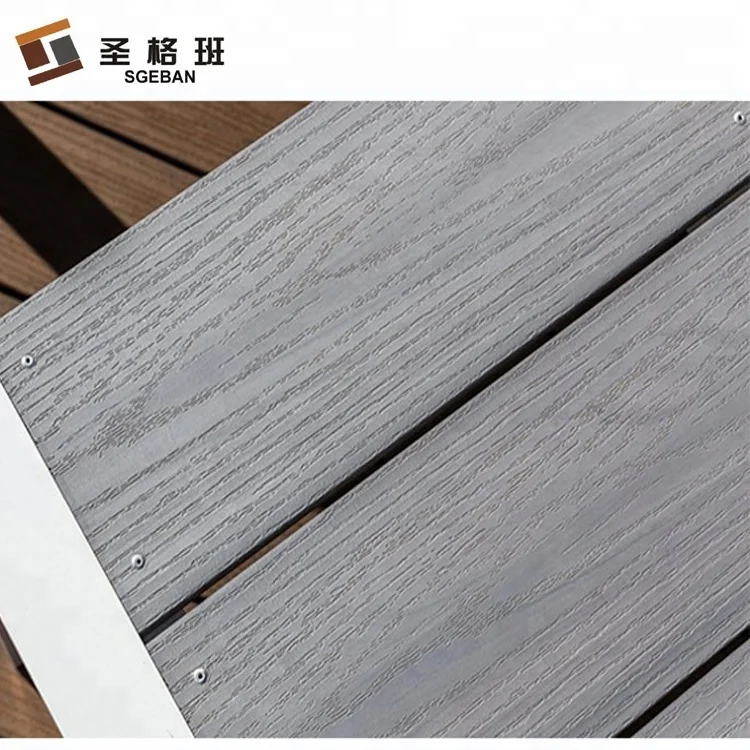 Anti-skidding outdoor outside garden swimming pool white wpc wood plastic pvc decking flooring price