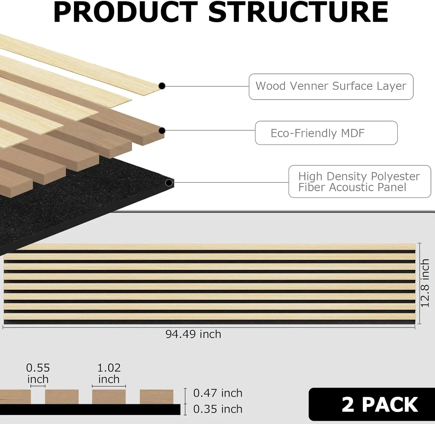 Acoustic Wood Panel Wall Panel for Office Hotel Decorative Polyester Fiber Mass Loaded Vinyl Sound Barrier Insulation Board