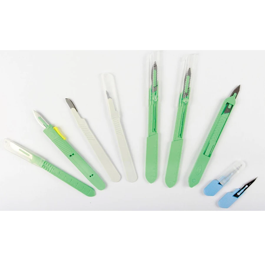 Sterile Disposable Surgical Scalpel with or without Plastic Handle Sterilization Carbon or Stainless Steel Blade