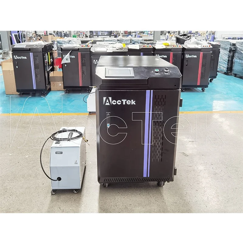 AccTek Laser Cleaner Remove Rust And Paint Oil Plastic Welding Color Pulse Fiber Laser Cleaning Machine 100W 200W Max Jpt