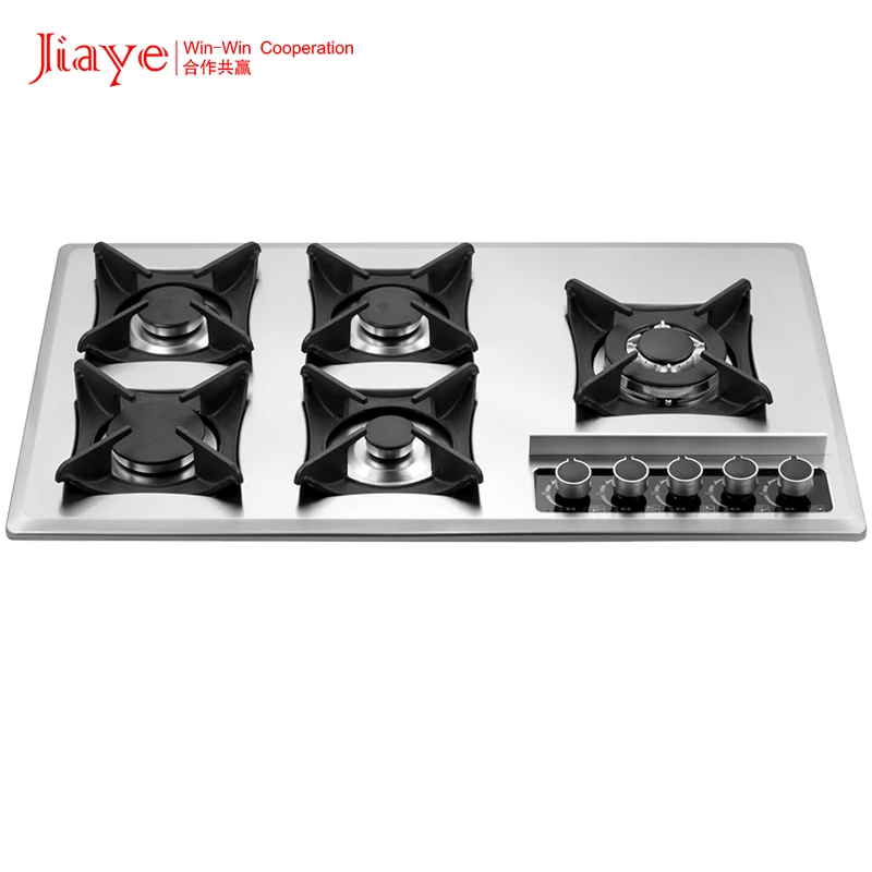 Jiaye новая оптовая продажа лидер продаж кухонные приборы 5 горелок газовая плита из нержавеющей стали изделия Встроенная