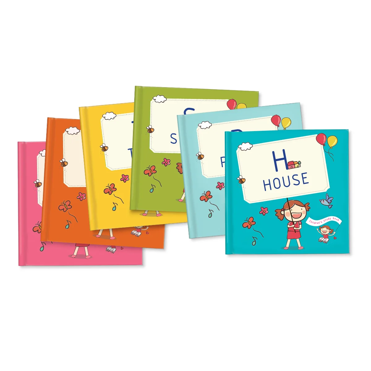 hardcover book printing Children Hardcover Case card board education book kids books