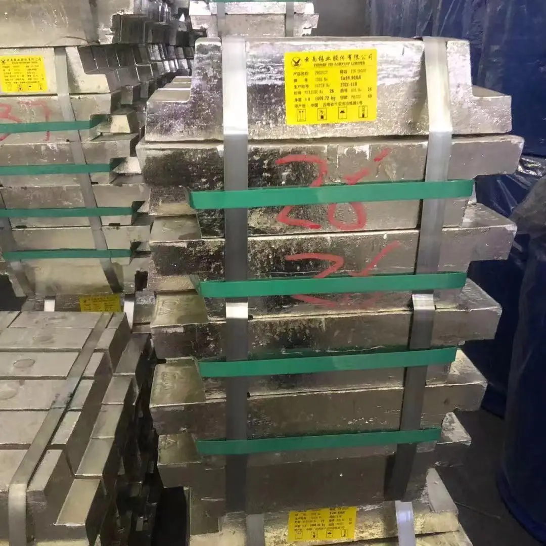 Большой запас, серебристый оловянный металл, чистота, 99.99% Оловянный слиток Sn99.95, используется для покрытия материалов, оптовая цена