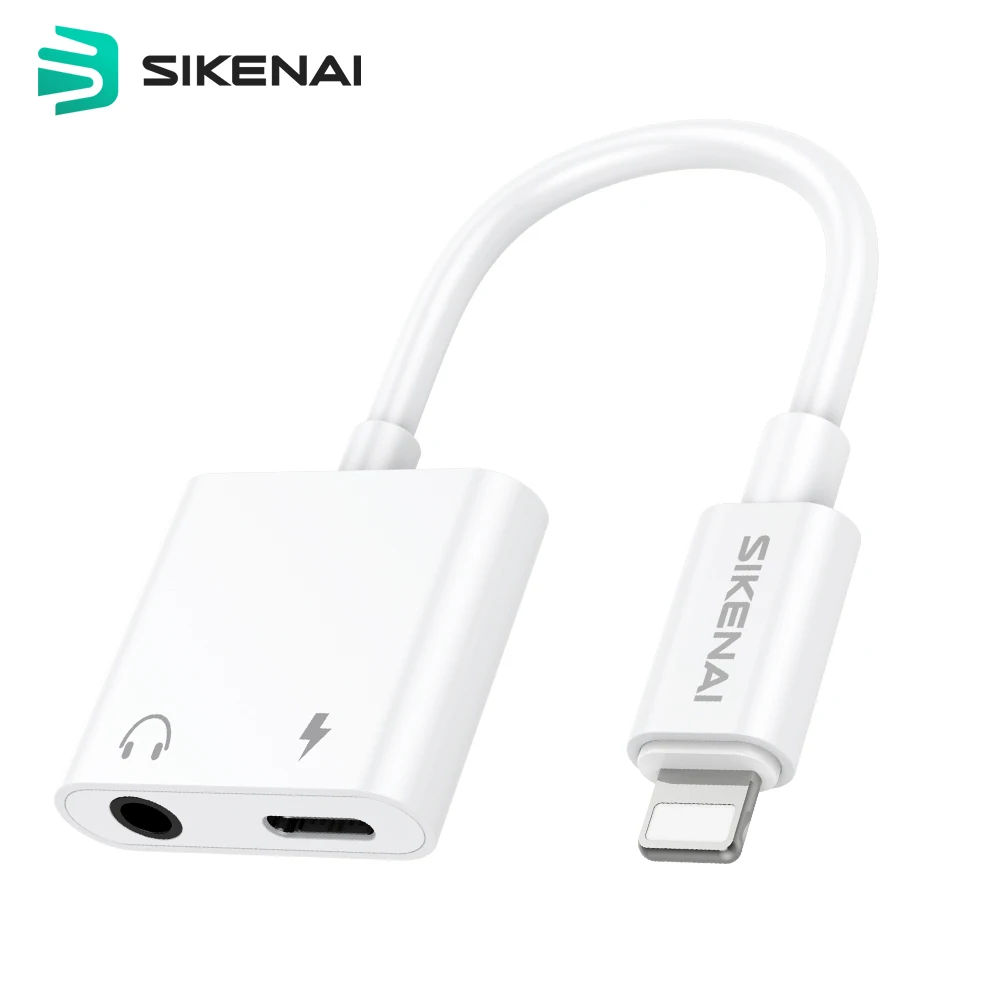 
SIKENAI Headphone Jack Adapter AUX Cable Lighting to 3.5mm to Lighting Audio Splitter Cable Adapter for IPhone IOS 