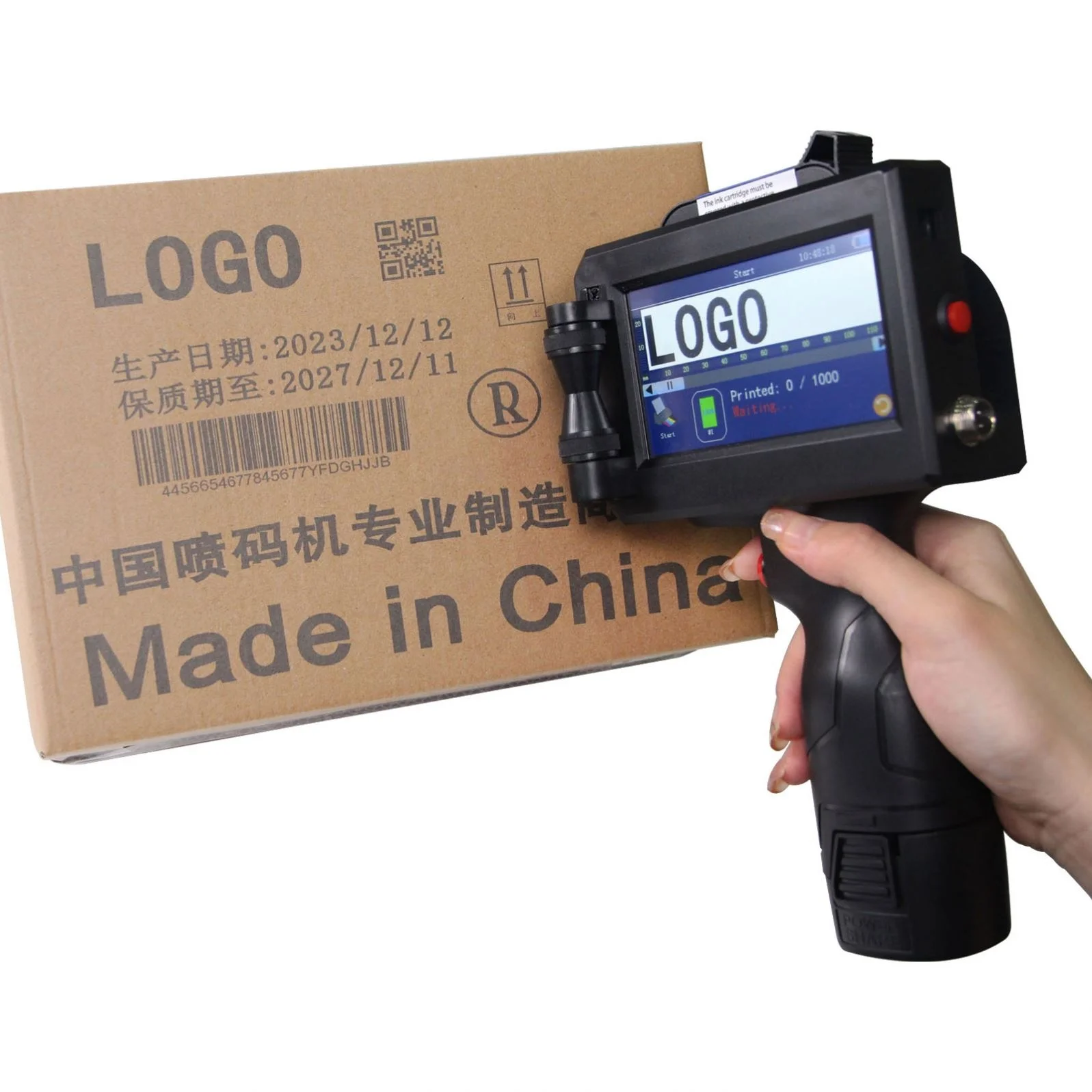 Intelligent Factory Price Inkjet Printer 12.7mm Mini Printer Printing Machine Hand Jet Printer for Price Tag/Label