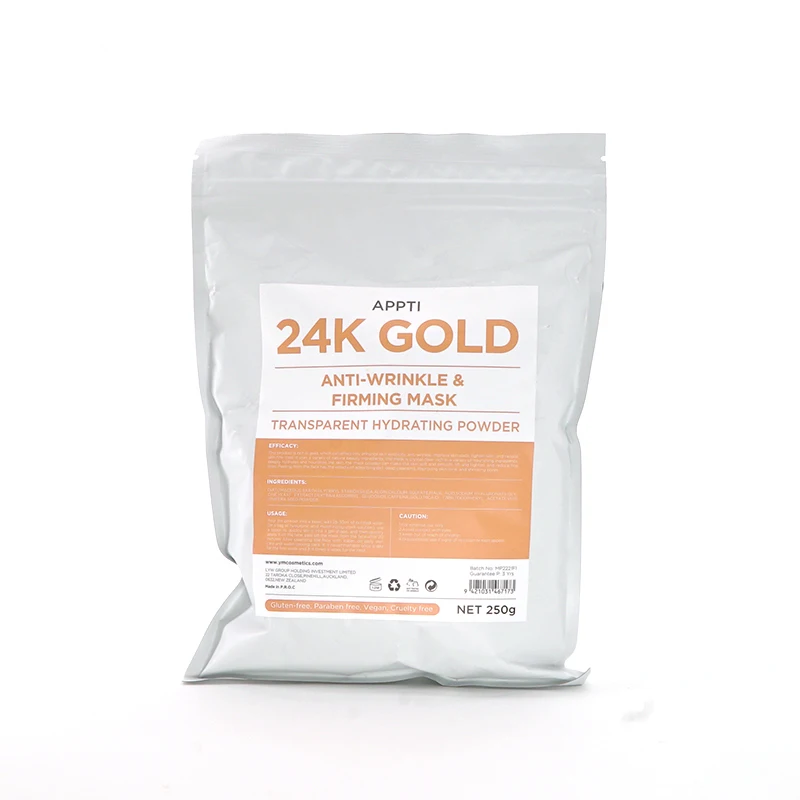 Professional Beauty Salon Diy Spa Facial Skin Care Crystal Gold Collagen Tightening Powder Rubber Mask Soft Modeling Jelly Mask