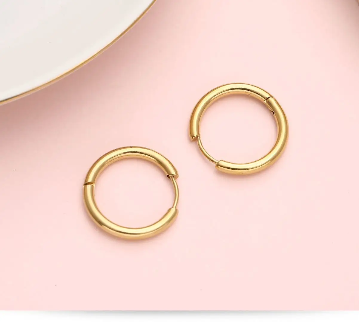 Гипоаллергенные серьги из нержавеющей стали, минималистичные простые круглые серьги-кольца Huggie для женщин, девушек, мужчин, унисекс