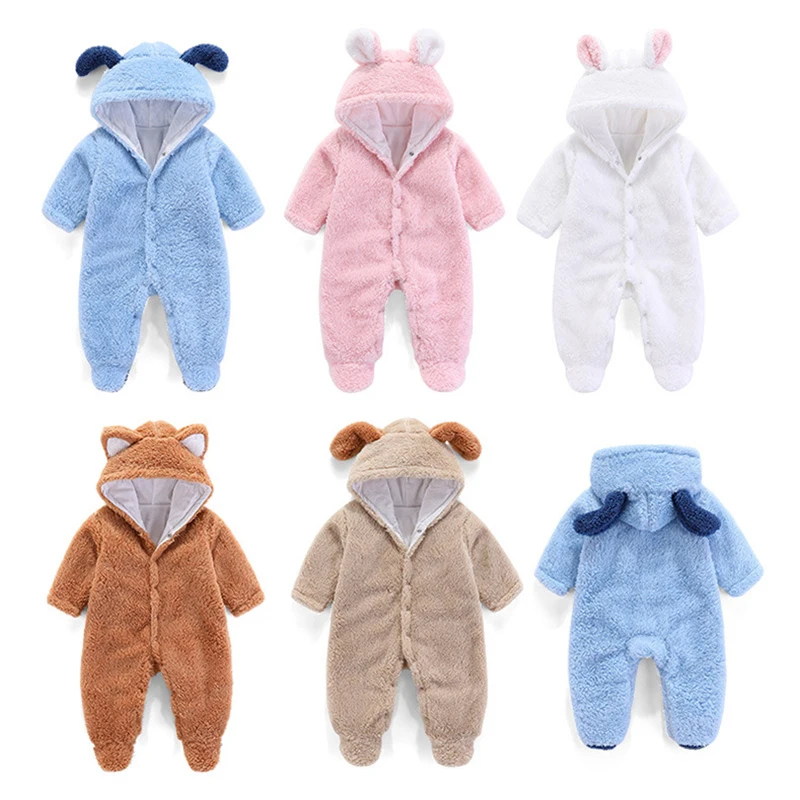 
Unisex Winter Coats Cute Newborn Infant Snowsuit Kids Baby Clothing Romper Jumpsuit 