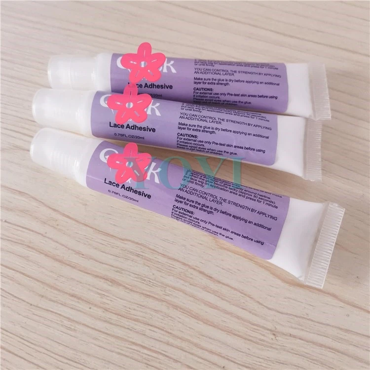 Crazy hold tube super lace glue OEM hair extension tools lace bolded strong hold lace glue tube