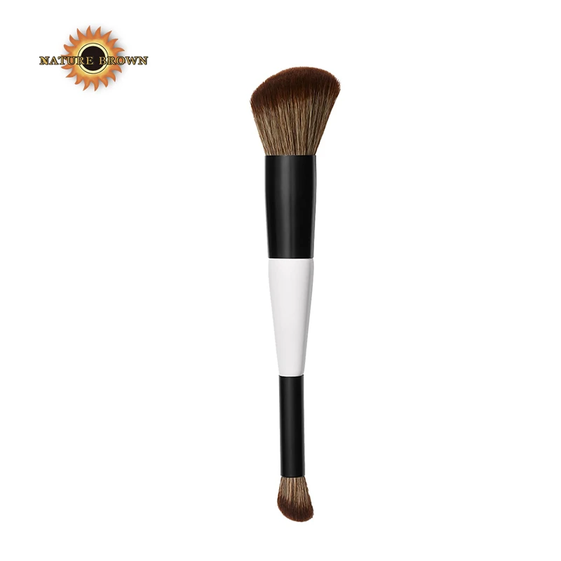 Effective Double-Headed Portable Cosmetic Brush Cover Assembly Eye Lip dual sided Makeup brushes