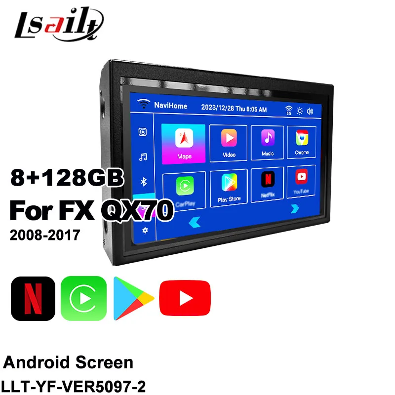 Lsailt 8G Android Multimedia Screen for Infiniti QX70 FX 08-17 8 Inches Touch DisPlay Included Wireless Car Play, NetFlx