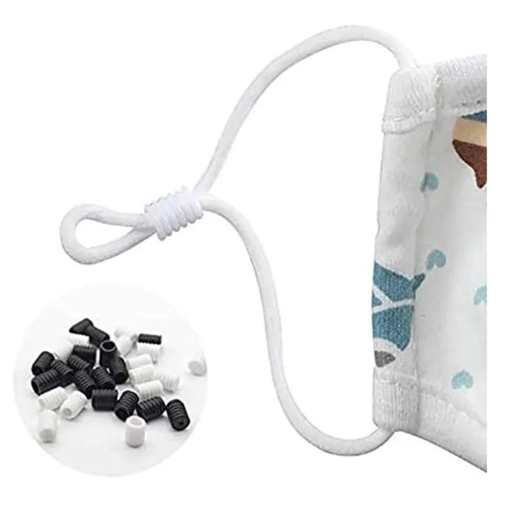 
 Оптовая продажа, Регулируемый силиконовый ограничитель шнура, противоскользящий силиконовый замок для шнура пищевого класса, 500 шт. в упаковке  