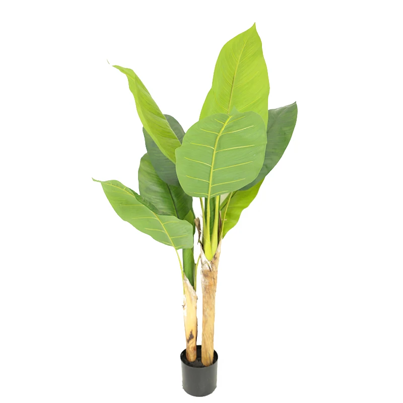 L Banana Leaf Artificial Bonsai Tree for Sale Banana Plant Tree for Indoor Decoration Bonsai Banana Tree
