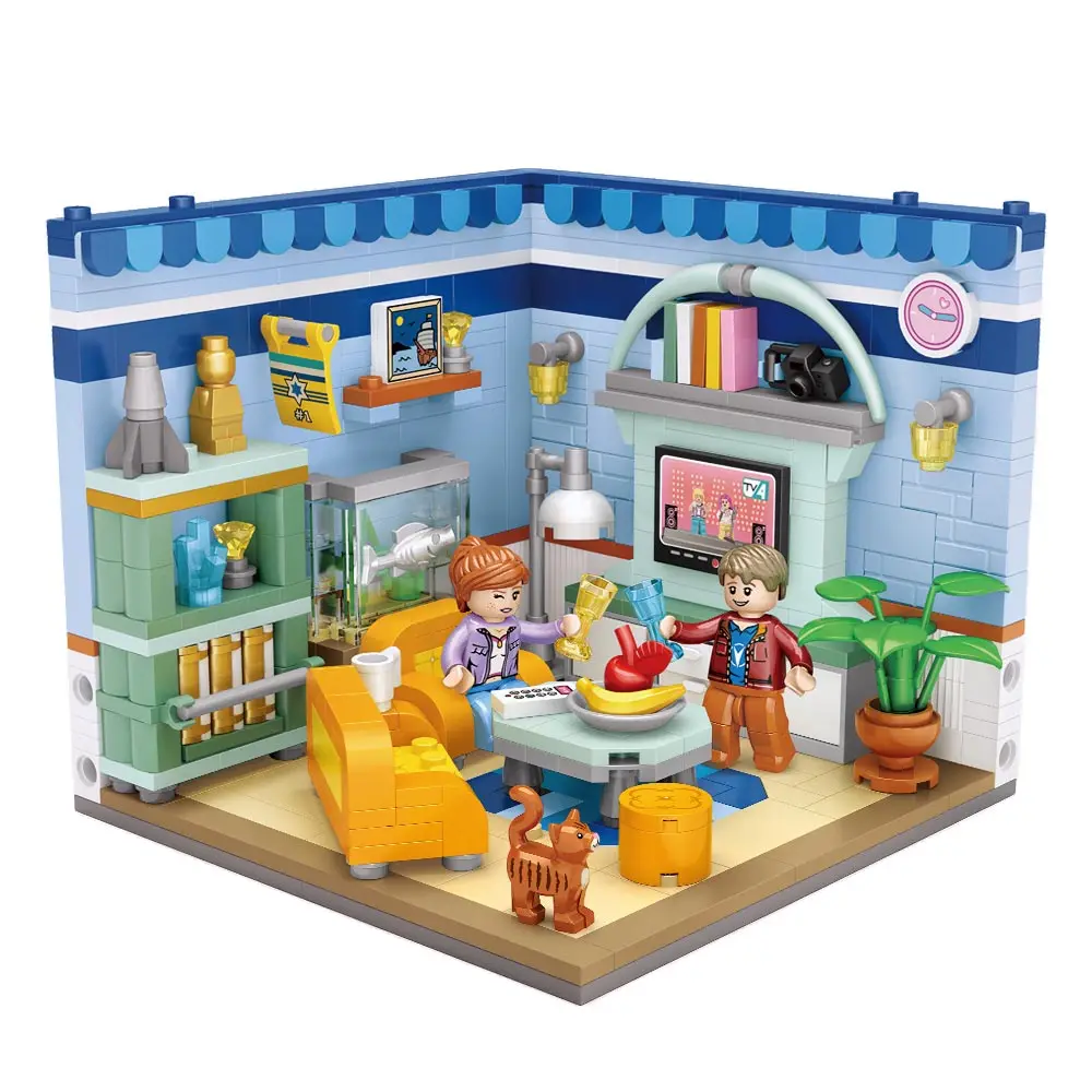 LOZ mini particle building block home scene corner living room bedroom princess patchwork building block puzzle toy