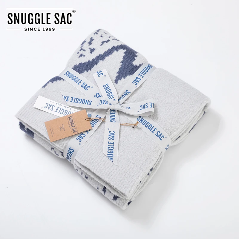 
Snuggle Sac Air Feel Double Sided Knitted Teal Plain Acrylic Throw Blanket 